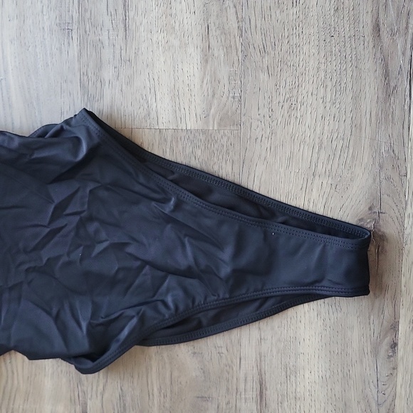 NEW Haute Swimwear Women size small one piece black swimsuit Bathing suit - Picture 3 of 7